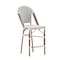 Flash Furniture Lourdes Stackable IndoorOutdoor French Bistro 26 High Counter Height Stool, WhiteGray and Bamboo SDA-AD642001-F-CS-WHGY-NAT-GG - alternate 3